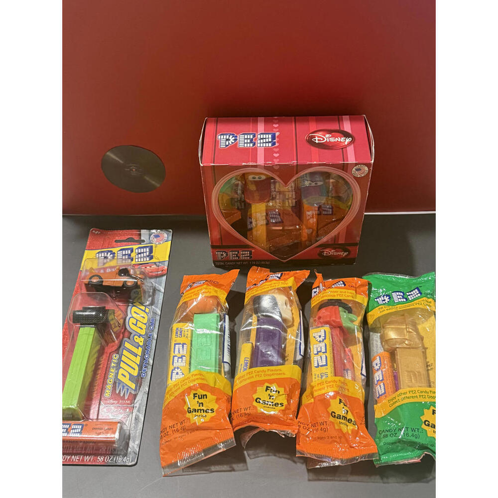 Vintage PEZ Lot SEALED - 50th Anniversary Golden Glow, Disney Cars, Halloween
